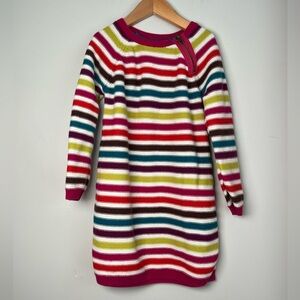Tea Collection Multicolor Tunic Knit Dress Rainbow Stripes Size 6 Girls